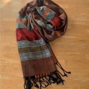 Pashmina Cashmere Elephant Shawl Scarf